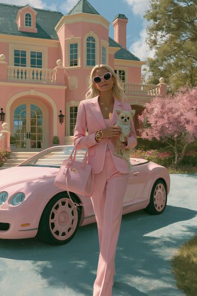 Pink Luxury Lifestyle Illustration Poster. poster