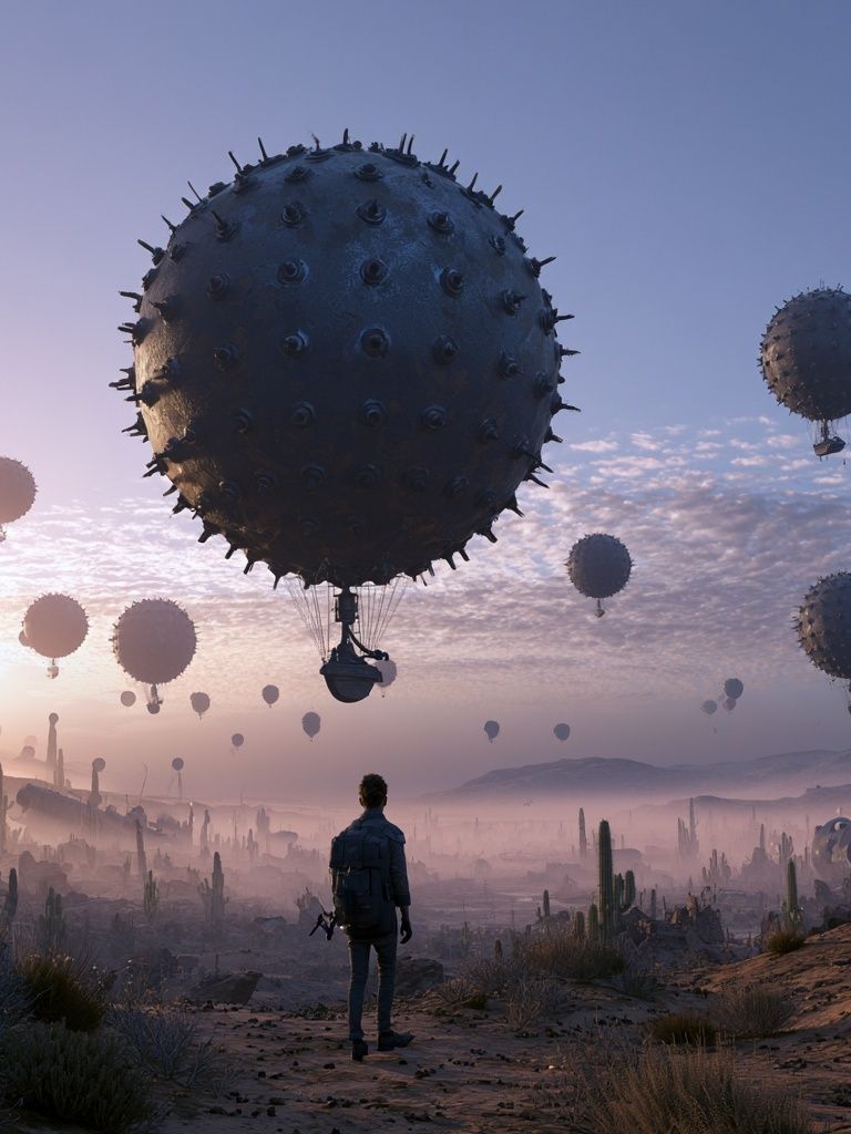 Surreal Desert Sky — Sci-Fi Print. poster detail