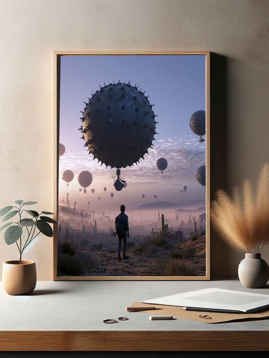 Surreal Desert Sky — Sci-Fi Print. — room view 2