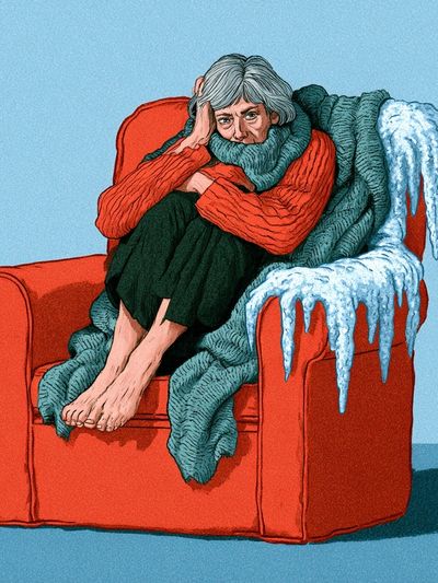 Melancholy Armchair Illustration Poster.