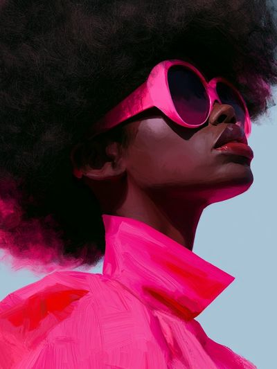 Afro Glam Portrait Print.