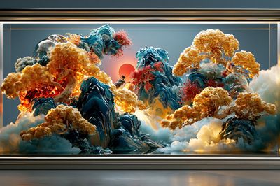 Celestial Bonsai Landscape Print.