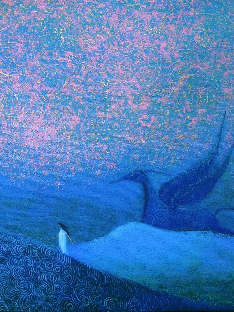 Whale and Penguin Dreamscape Print. poster detail