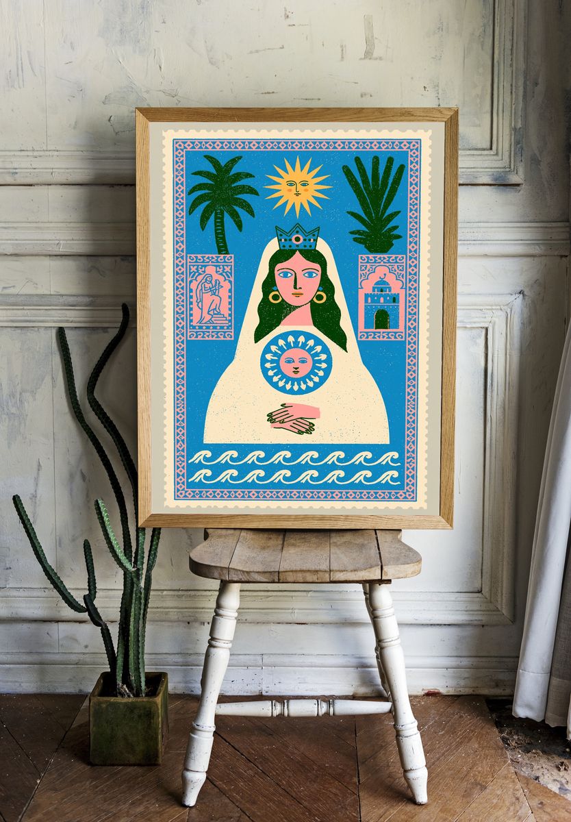 Mystic Queen Illustration Poster. — room view 1