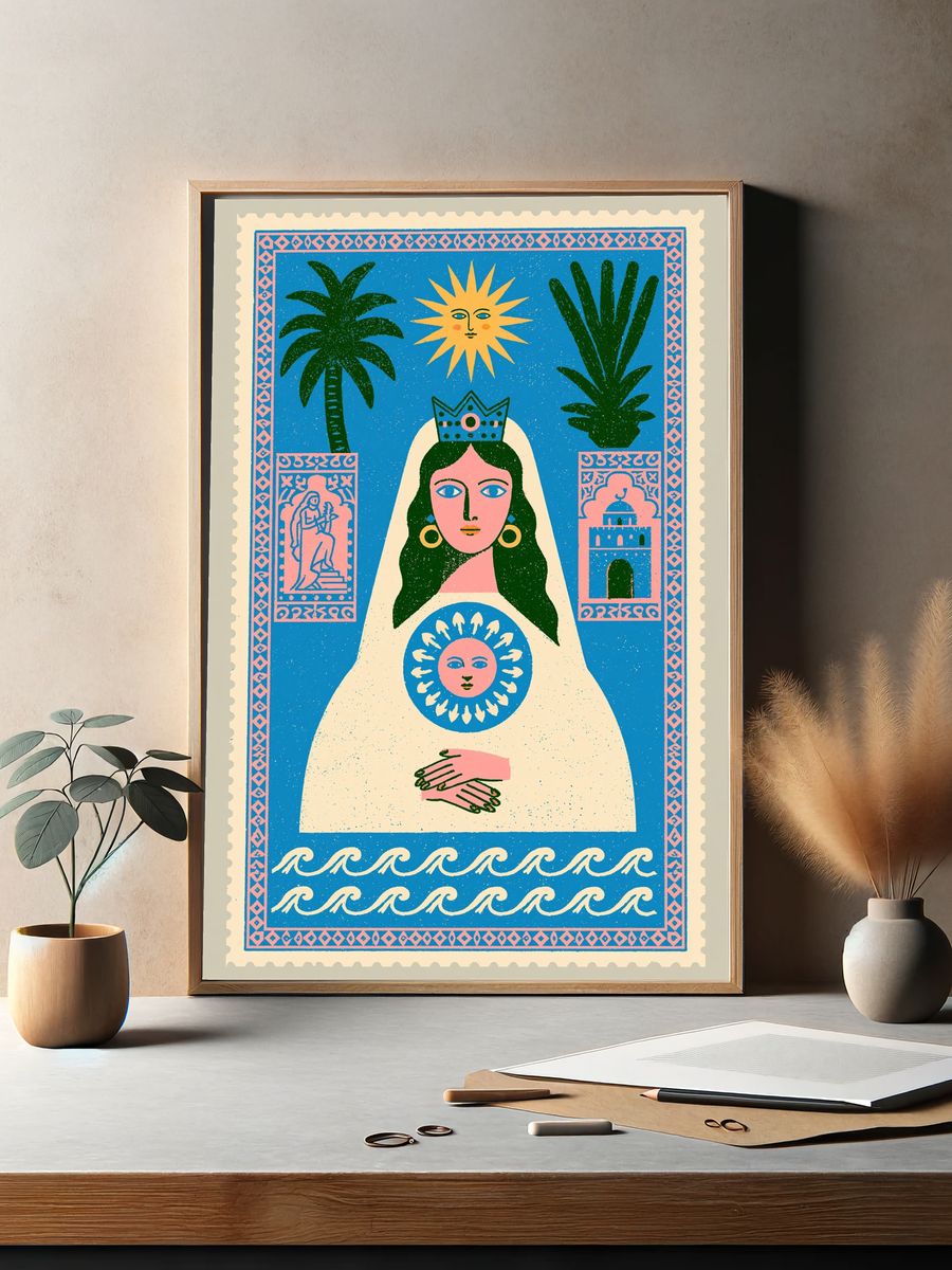 Mystic Queen Illustration Poster. — room view 2