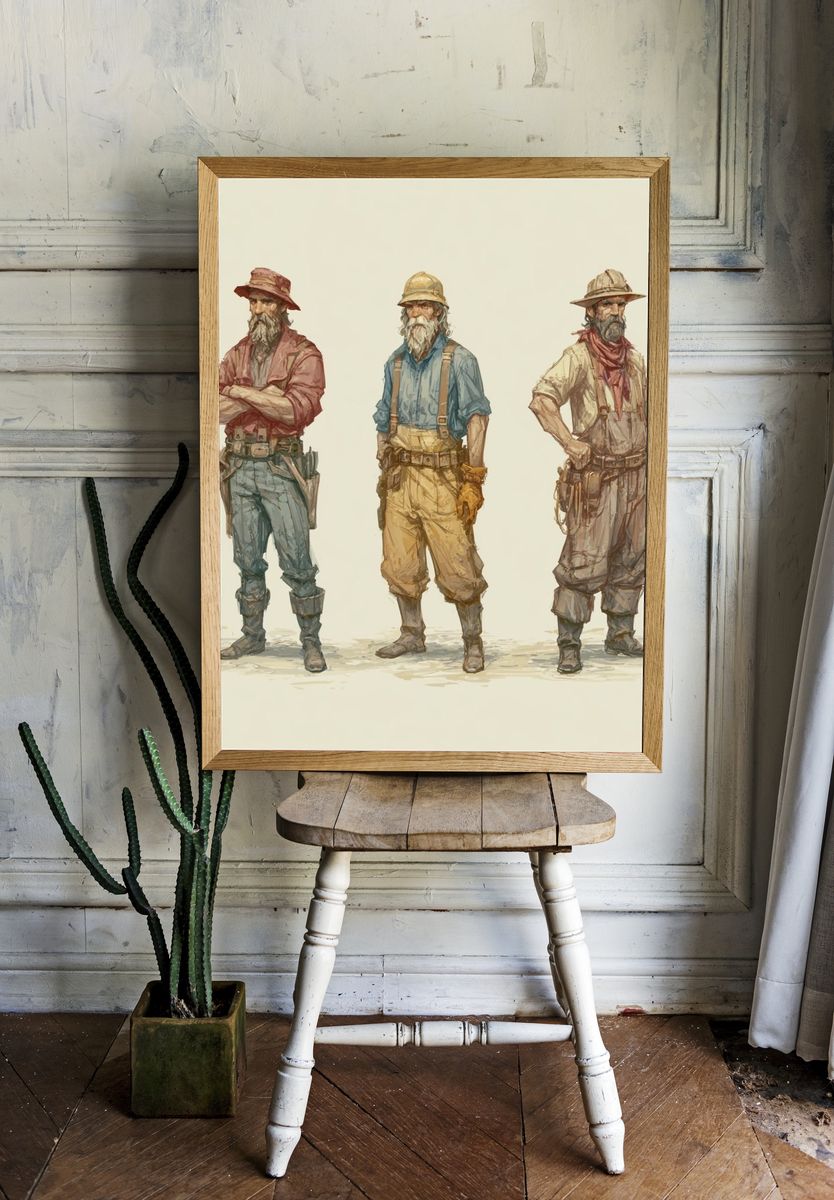 Old Prospectors Illustration Poster. room preview
