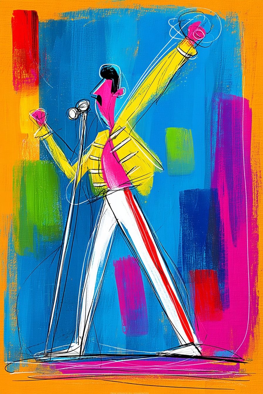 Jazz Trumpeter Colorful Poster. poster — illustration art