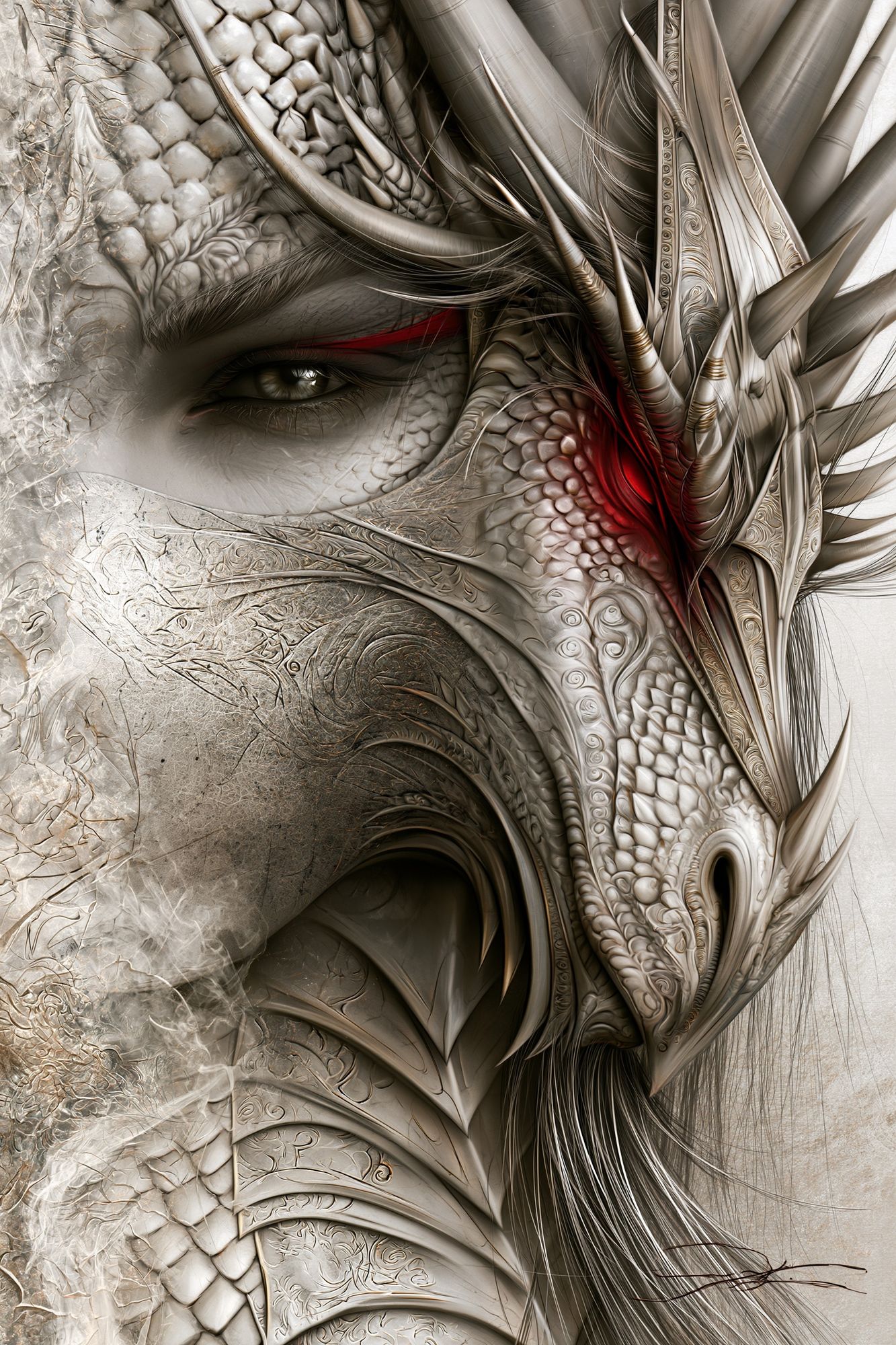Dragon Eye Surrealism Print. poster detail