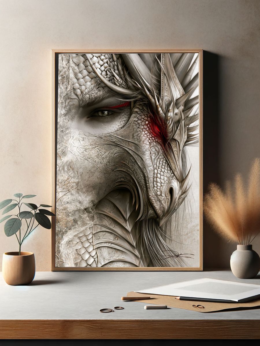 Dragon Eye Surrealism Print. — room view 2