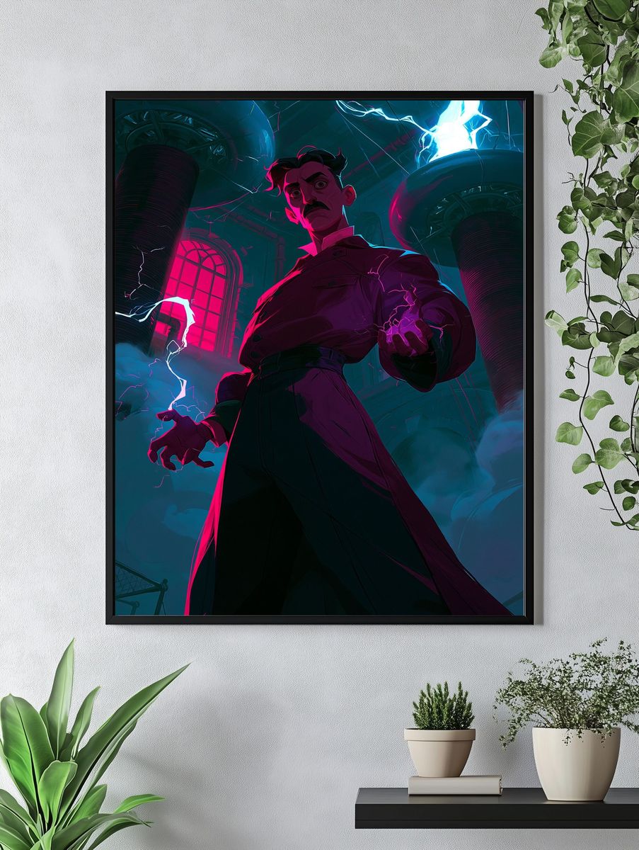 Electric Villain Portrait Poster. — room view 4