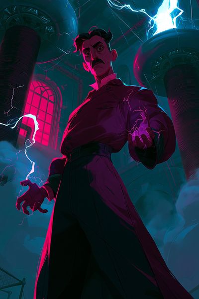 Electric Villain Portrait Poster.
