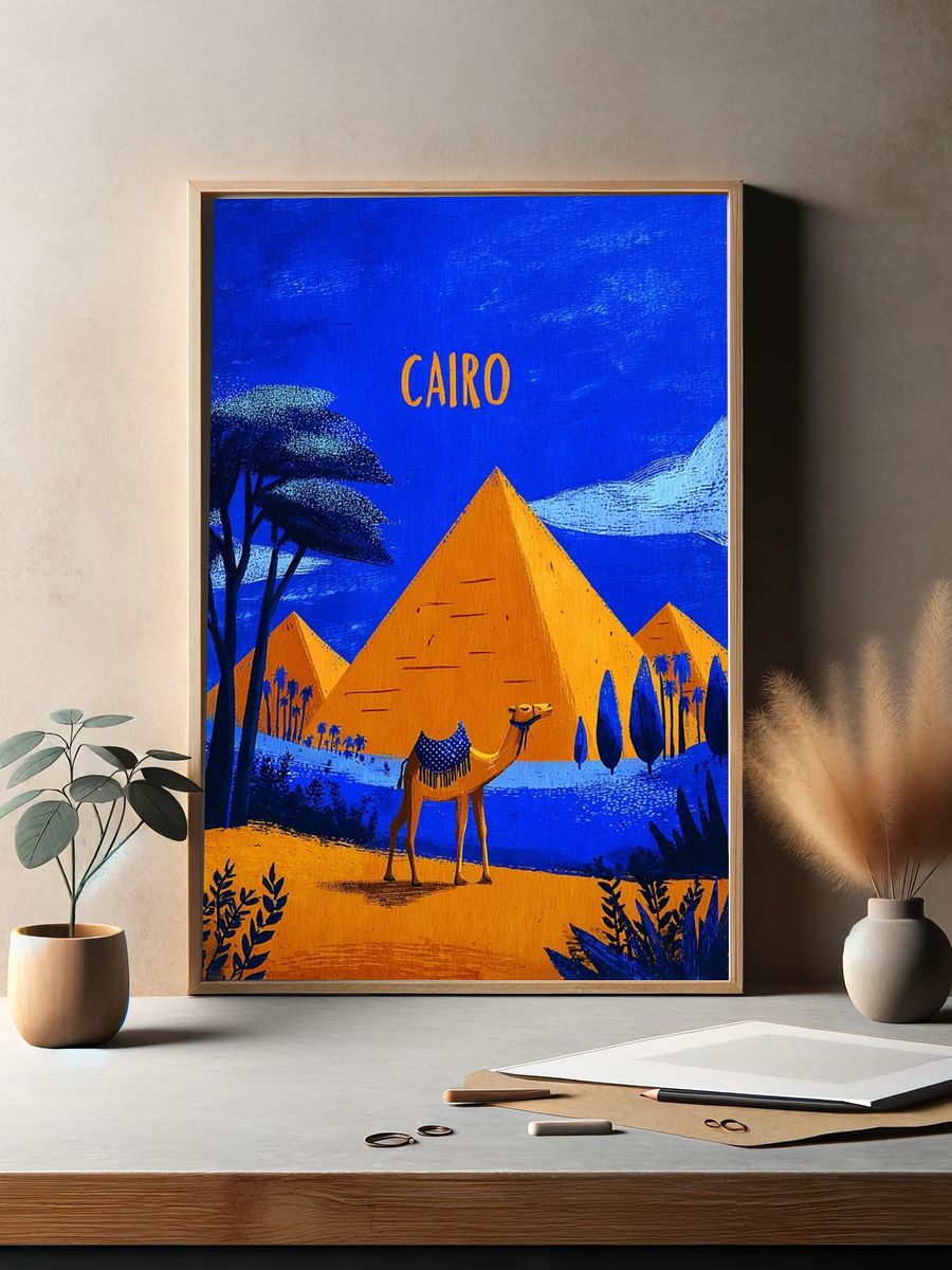 Cairo Travel Illustration Poster. — room view 2
