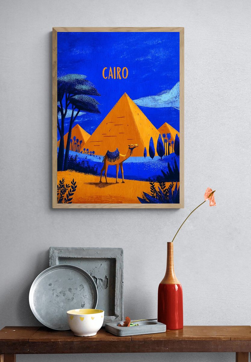 Cairo Travel Illustration Poster. — room view 3