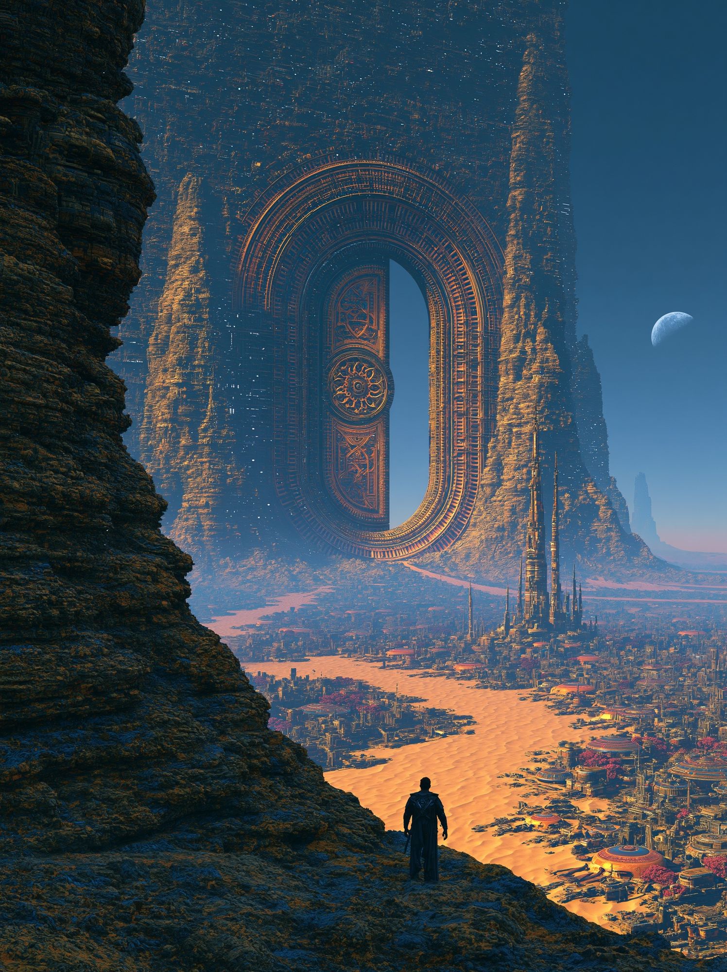 Sci-Fi Desert Portal Print. poster detail