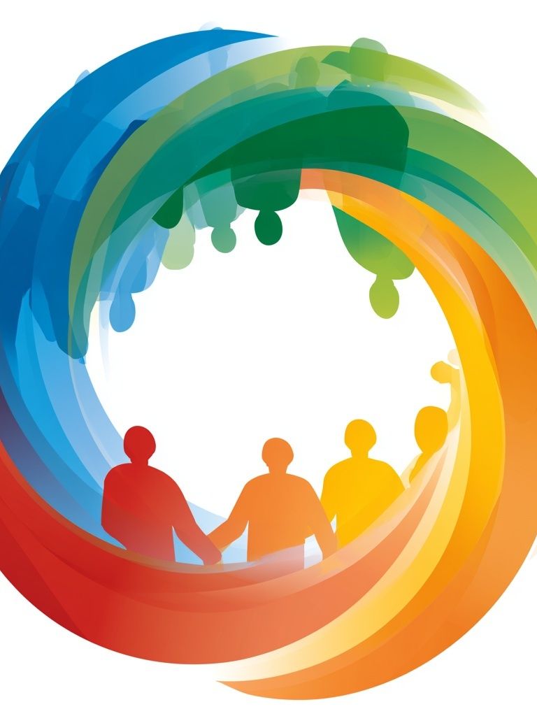 Rainbow Unity Abstract Poster. poster — illustration art