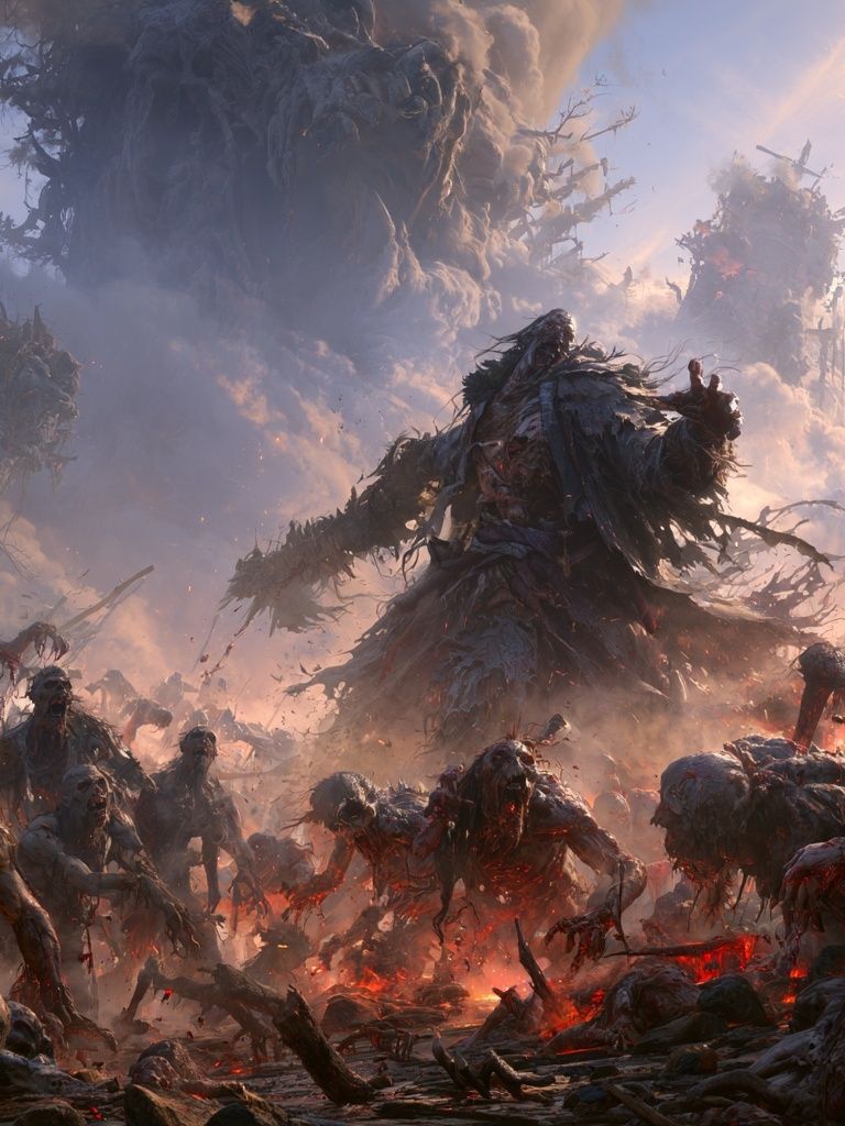 Apocalyptic Horde Fantasy Print. poster — illustration art