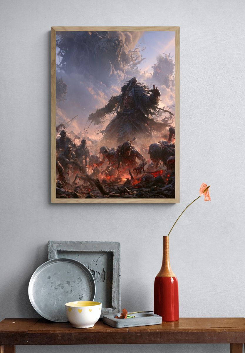 Apocalyptic Horde Fantasy Print. — room view 3