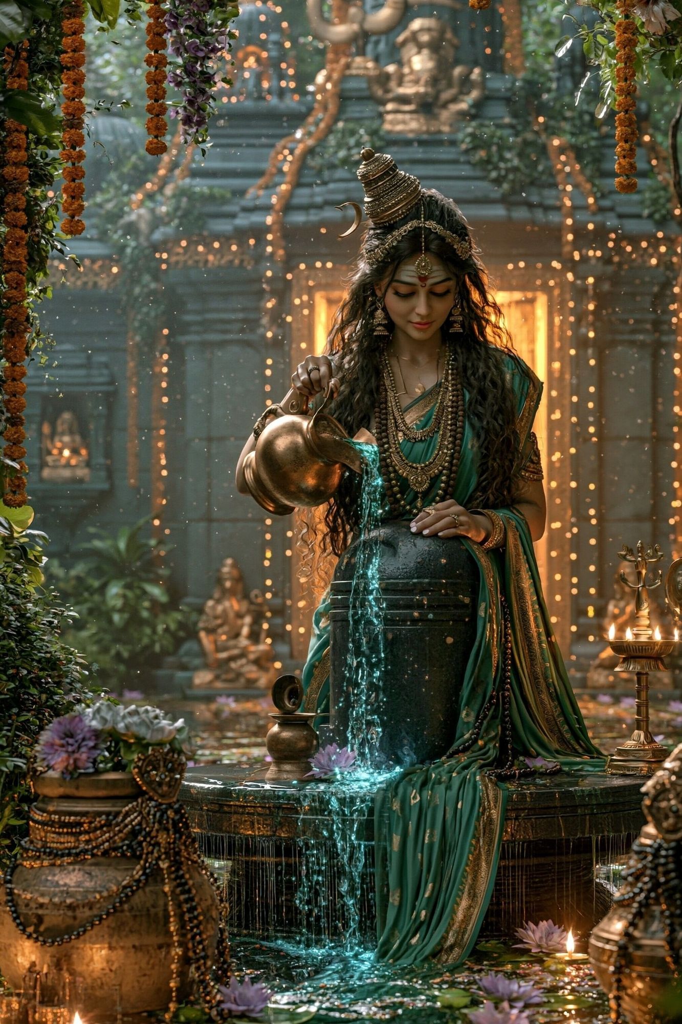 Temple Goddess Ritual Poster. poster detail