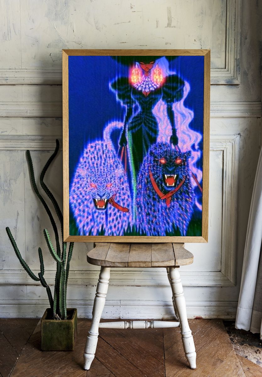 Glitter Doll Portrait Print. room preview