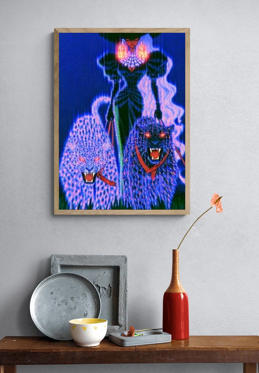 Glitter Doll Portrait Print. — room view 3