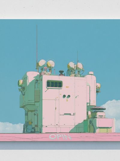 Pastel Futuristic Tower Poster. poster