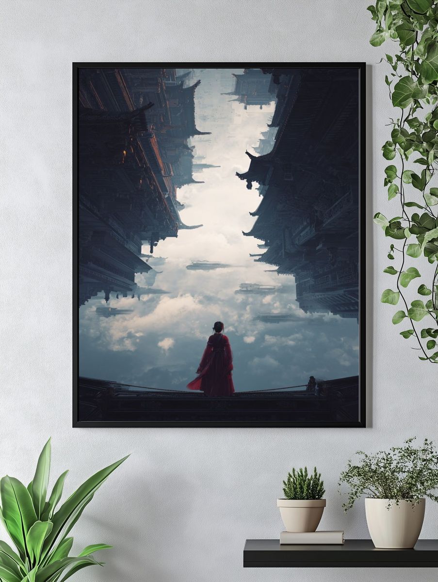 Floating Temple Dreamscape Print. — room view 4