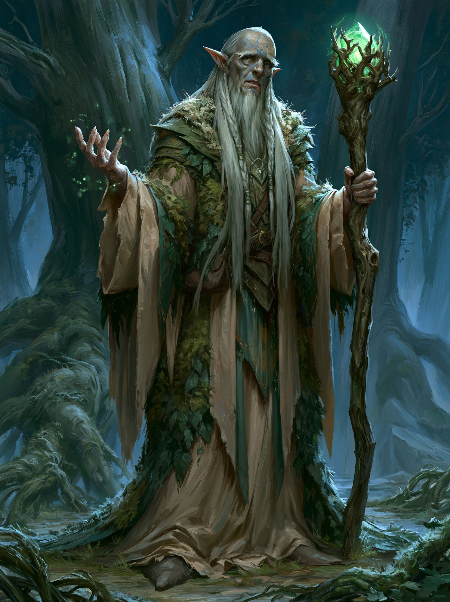 Forest Elder Fantasy Illustration Poster. poster detail