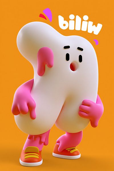 Biliw Character Illustration Poster.