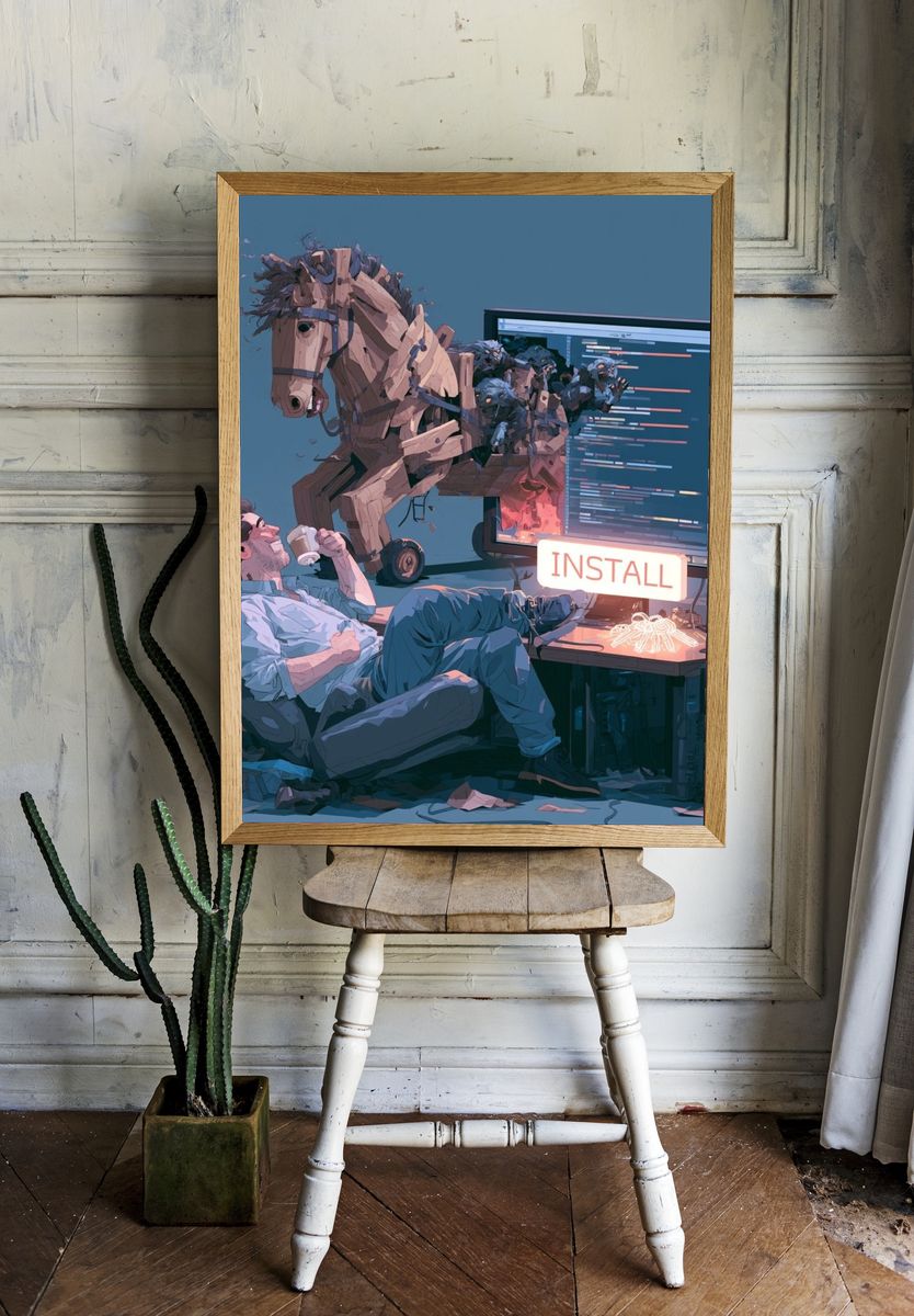 Surreal Install Scene Illustration Poster. — room view 1