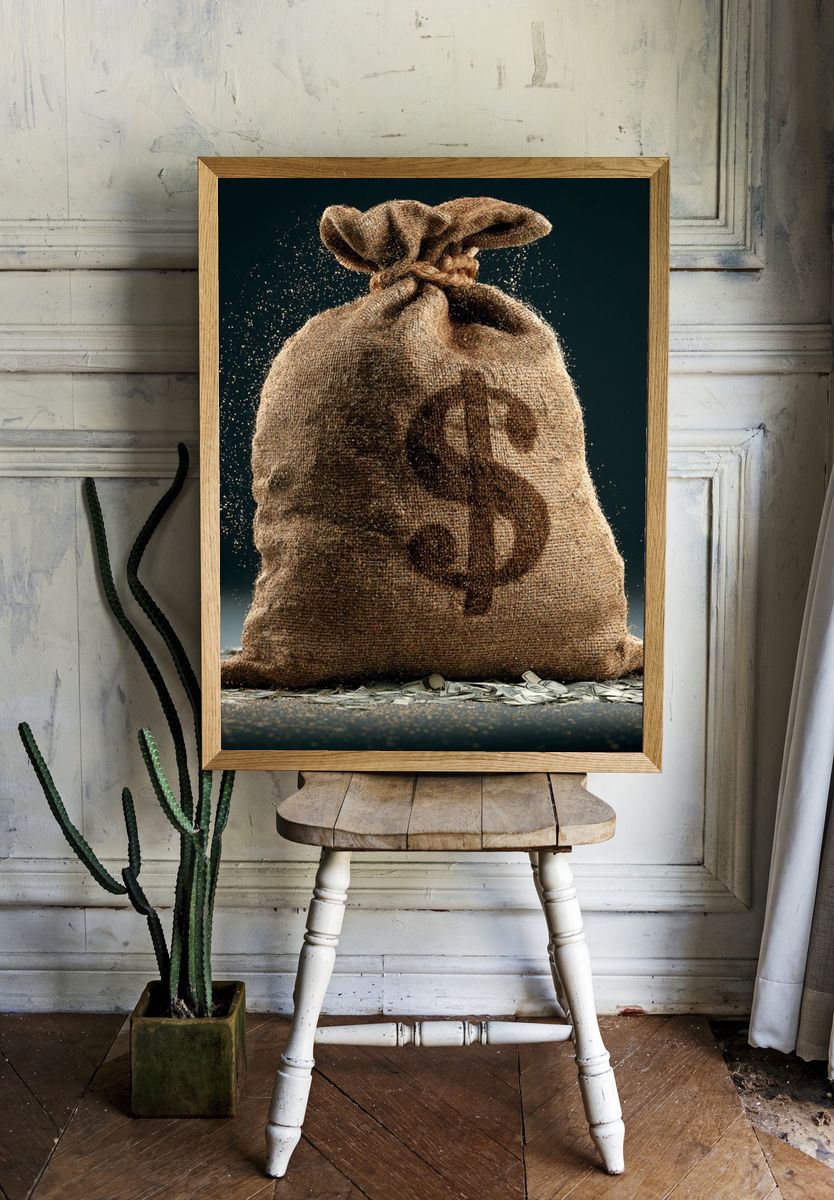 Money Sack Illustration Poster. room preview