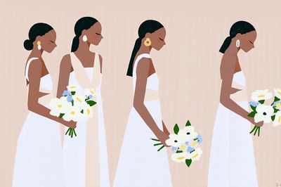 Bridal Figures Illustration Print.