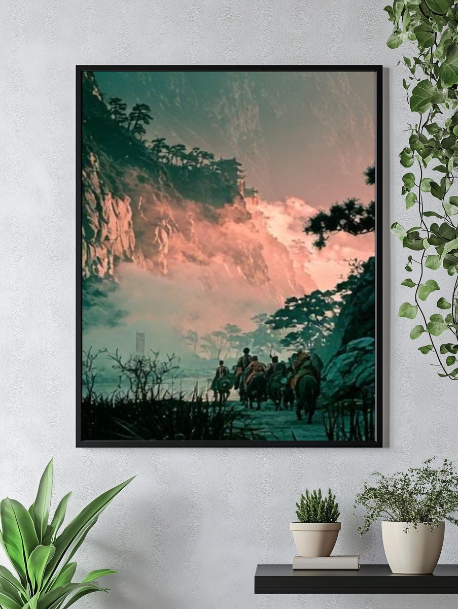 Misty Mountain Riders Illustration Poster. — room view 4