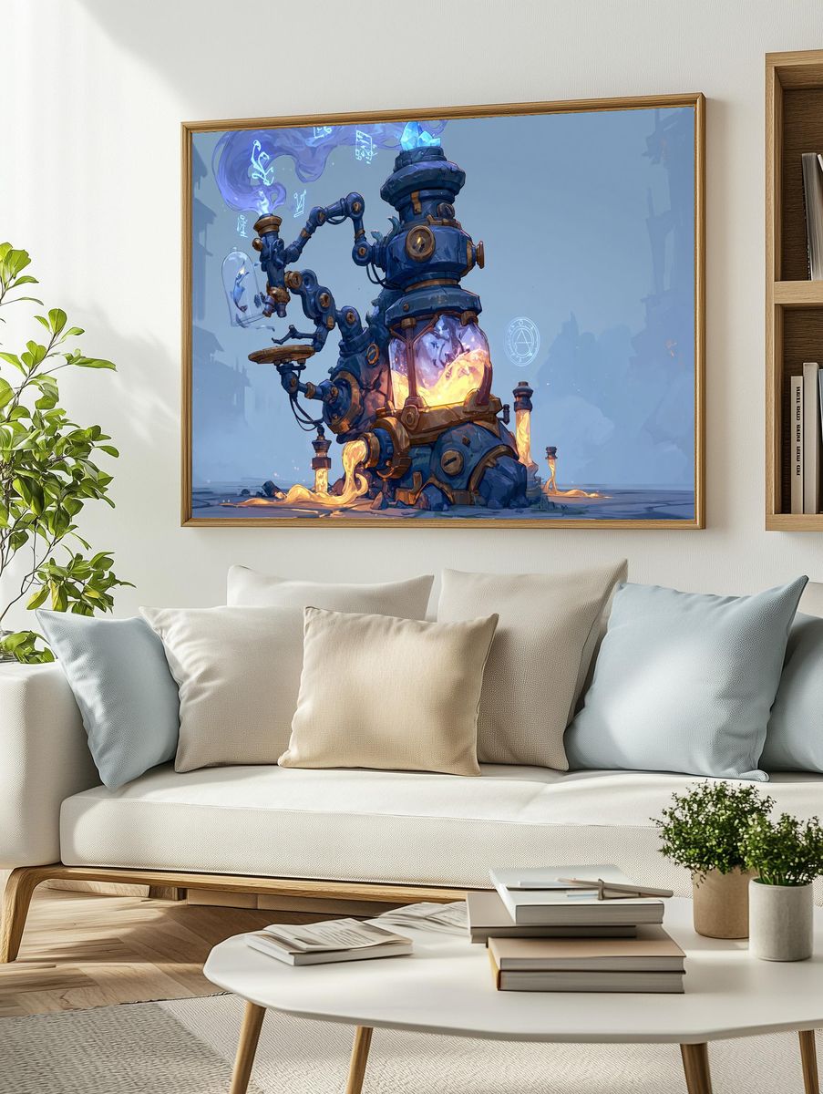 Arcane Alchemy Machine Print. — room view 2