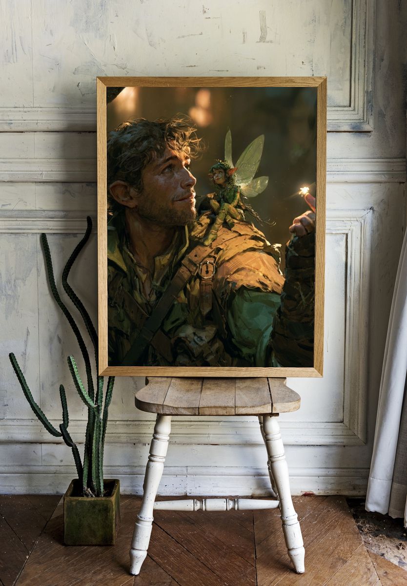Forest Fairy Encounter Print. — room view 1
