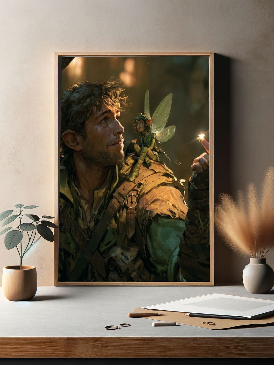 Forest Fairy Encounter Print. — room view 2