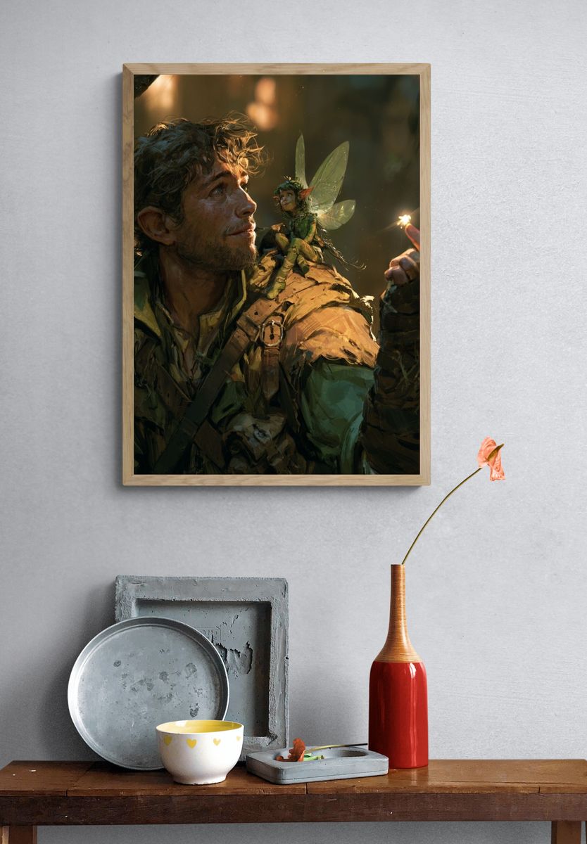 Forest Fairy Encounter Print. — room view 3