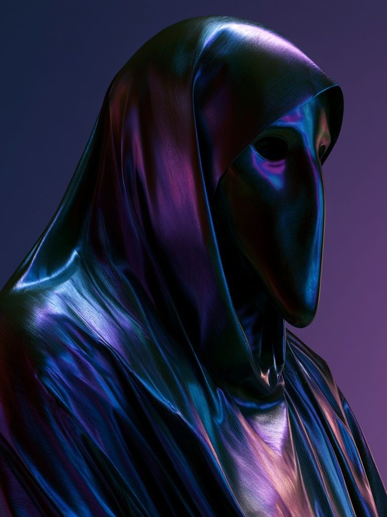 Hooded Mask Portrait Poster. poster detail