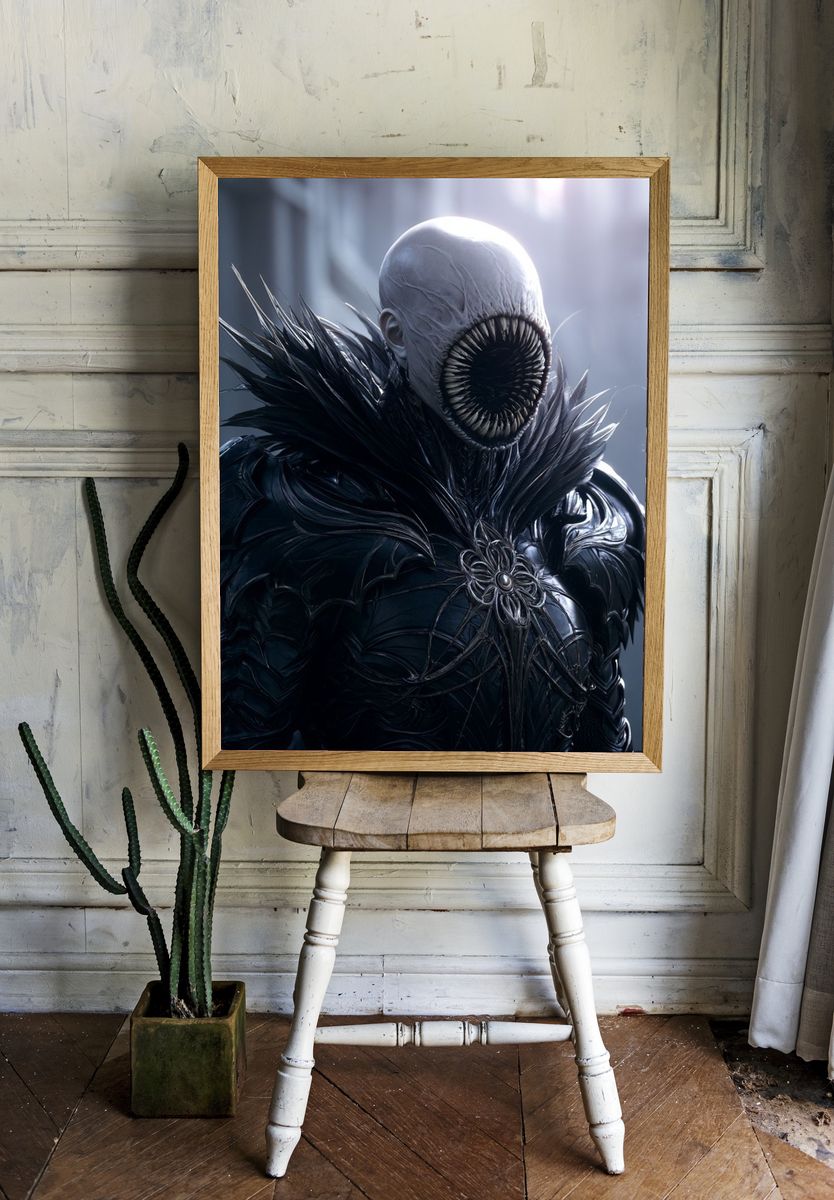 Dark Fantasy Creature Illustration Poster. — room view 1