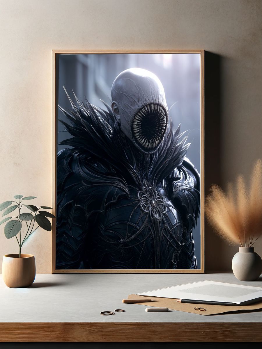 Dark Fantasy Creature Illustration Poster. — room view 2