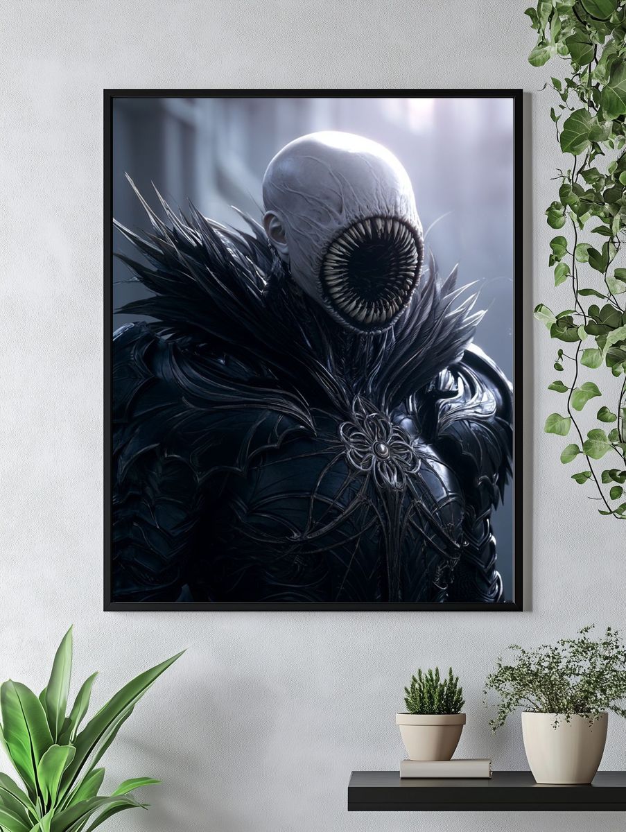 Dark Fantasy Creature Illustration Poster. — room view 4