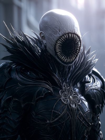 Dark Fantasy Creature Illustration Poster.