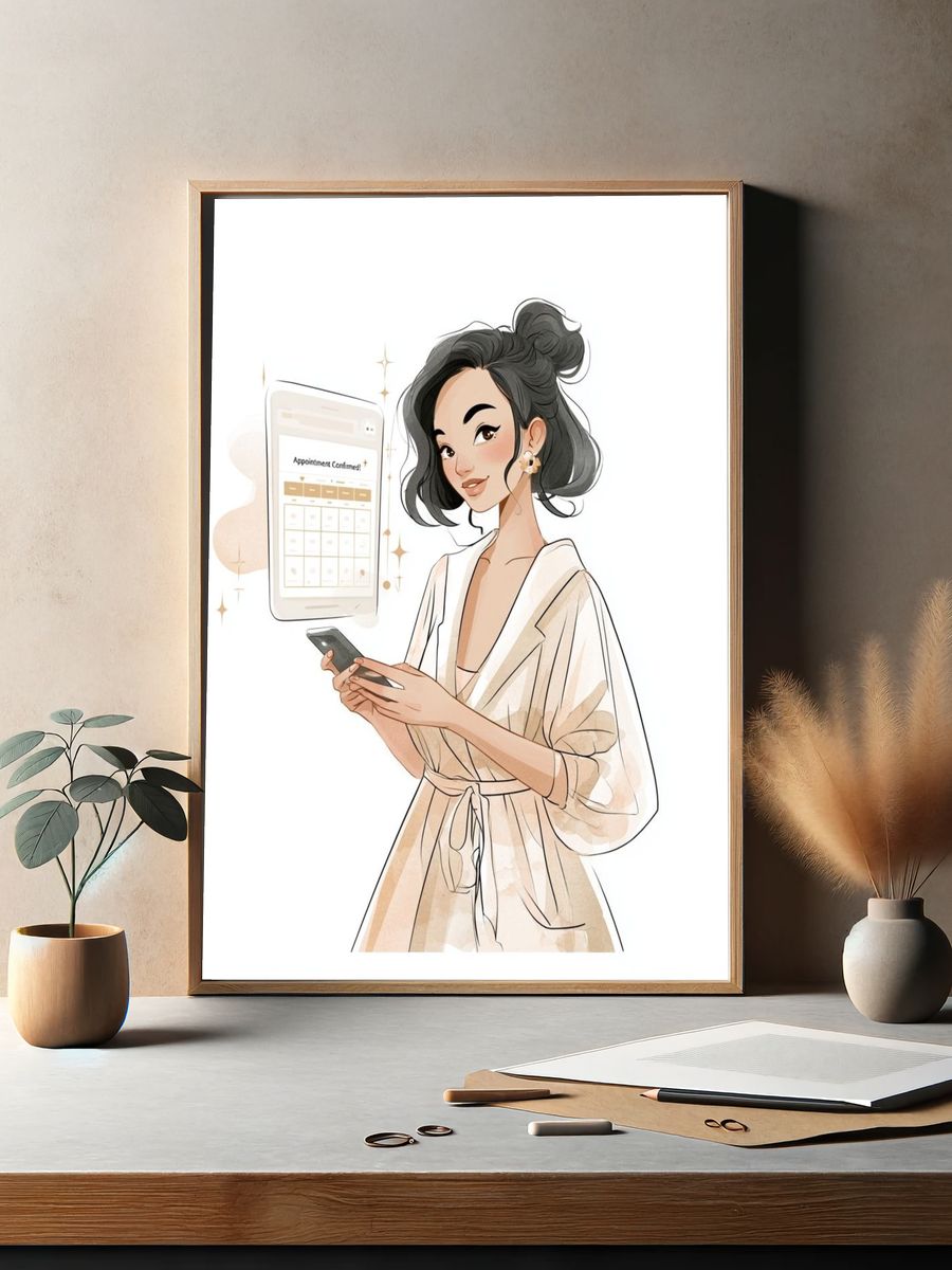 Appointment Confirmation Illustration Poster. — room view 2