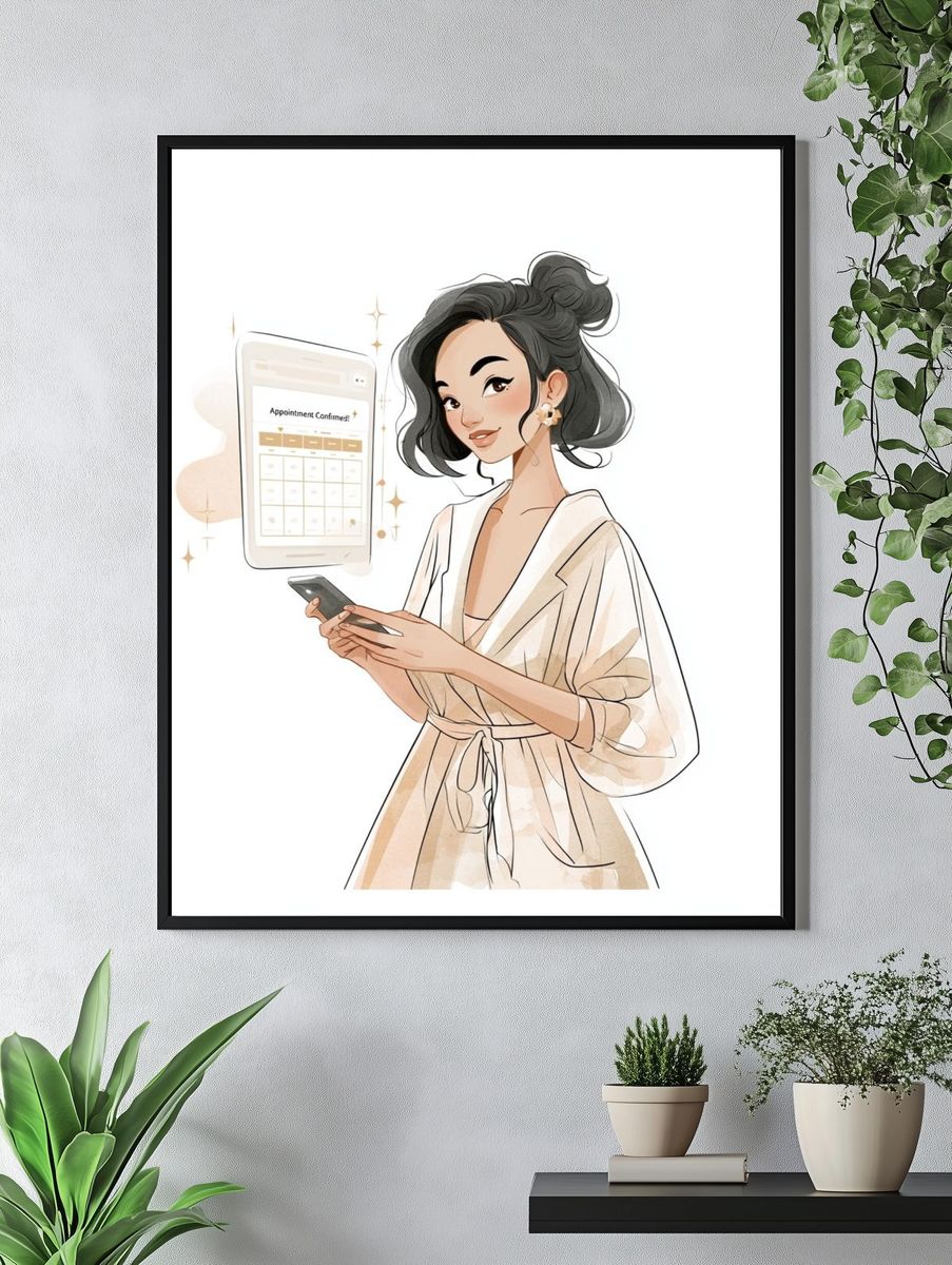 Appointment Confirmation Illustration Poster. — room view 4