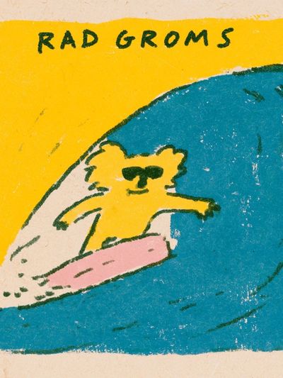 Rad Groms Surf Dog Poster.