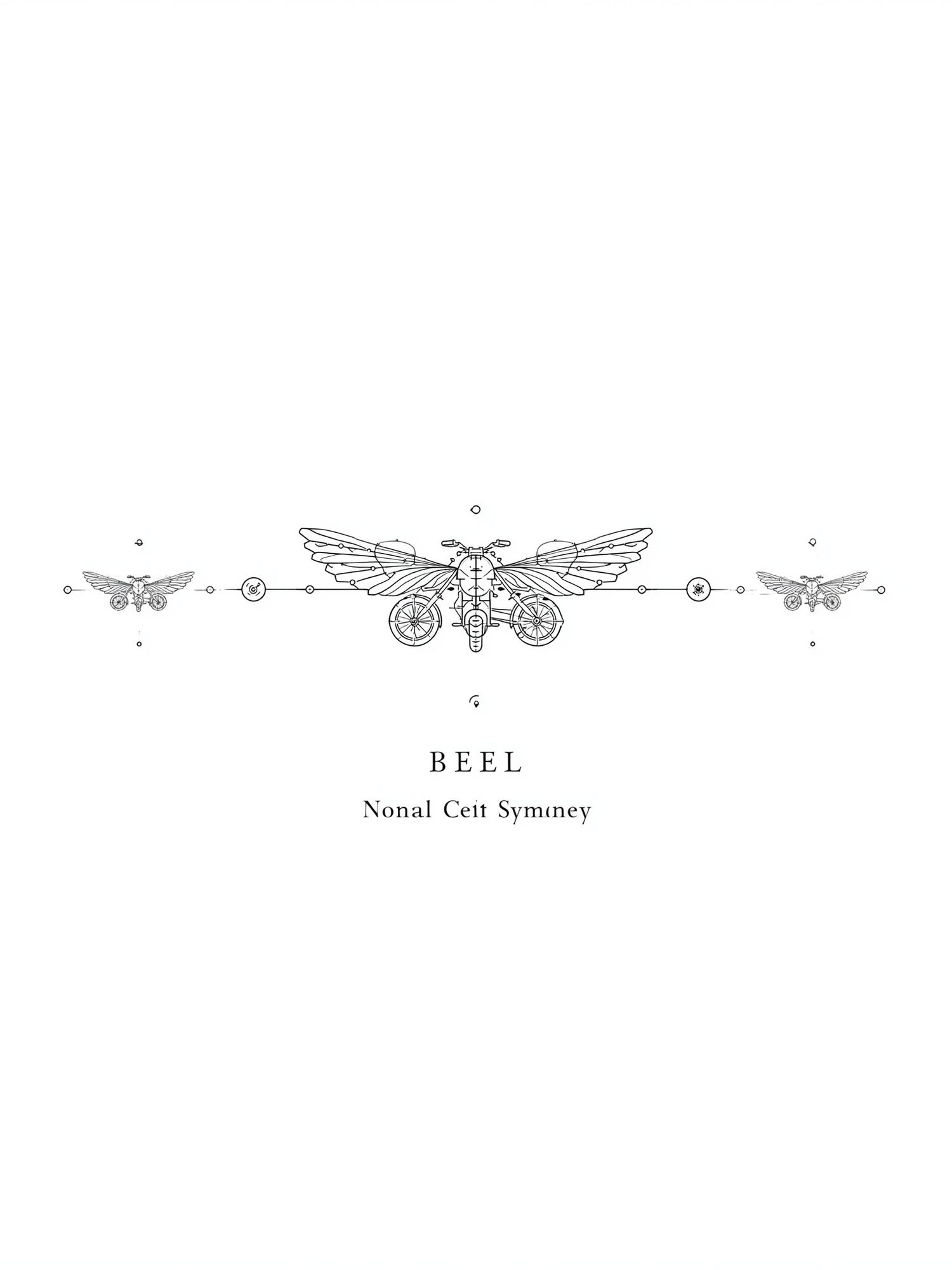 Winged Beetle Line Art Poster. poster — illustration art