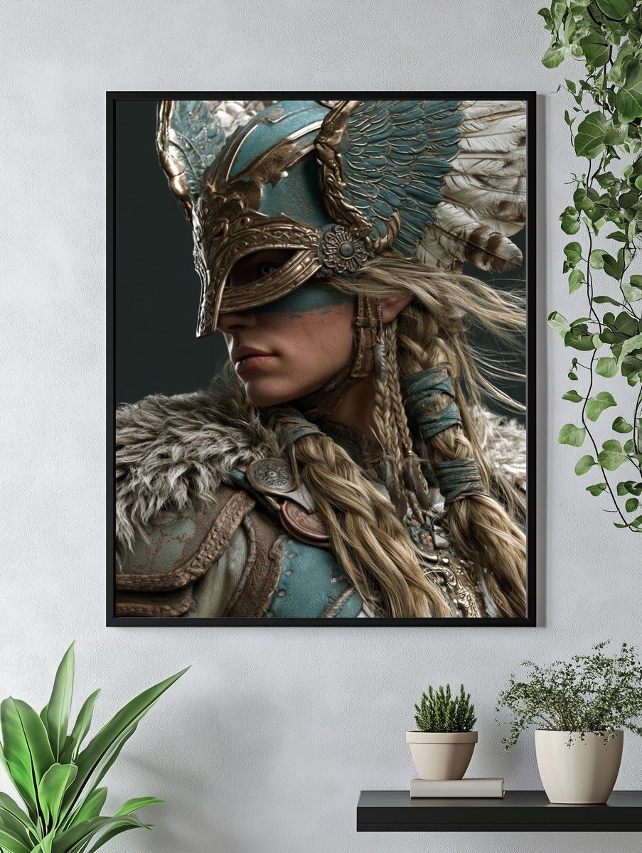 Viking Warrior Portrait Print. — room view 4