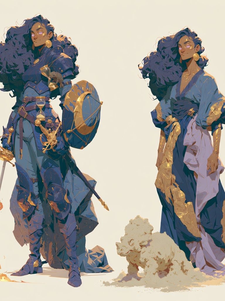 Mythic Warrior Duo Illustration Poster. poster — illustration art