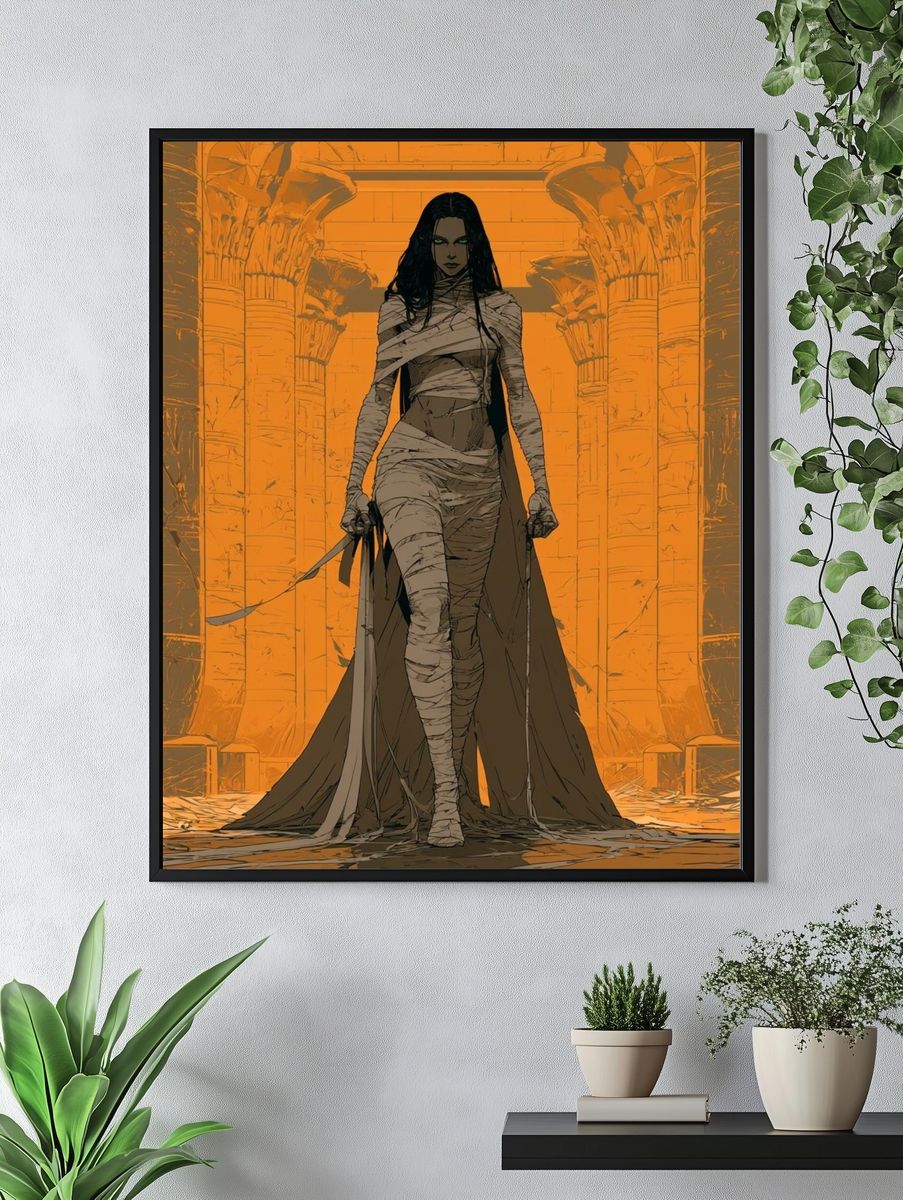 Mummy Queen Fantasy Illustration Poster. — room view 4