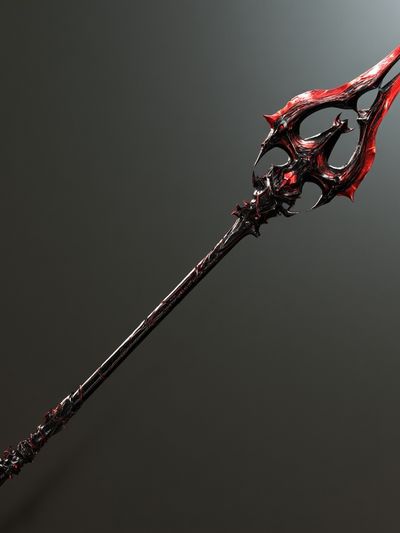Demonic Spear Digital Art Poster.
