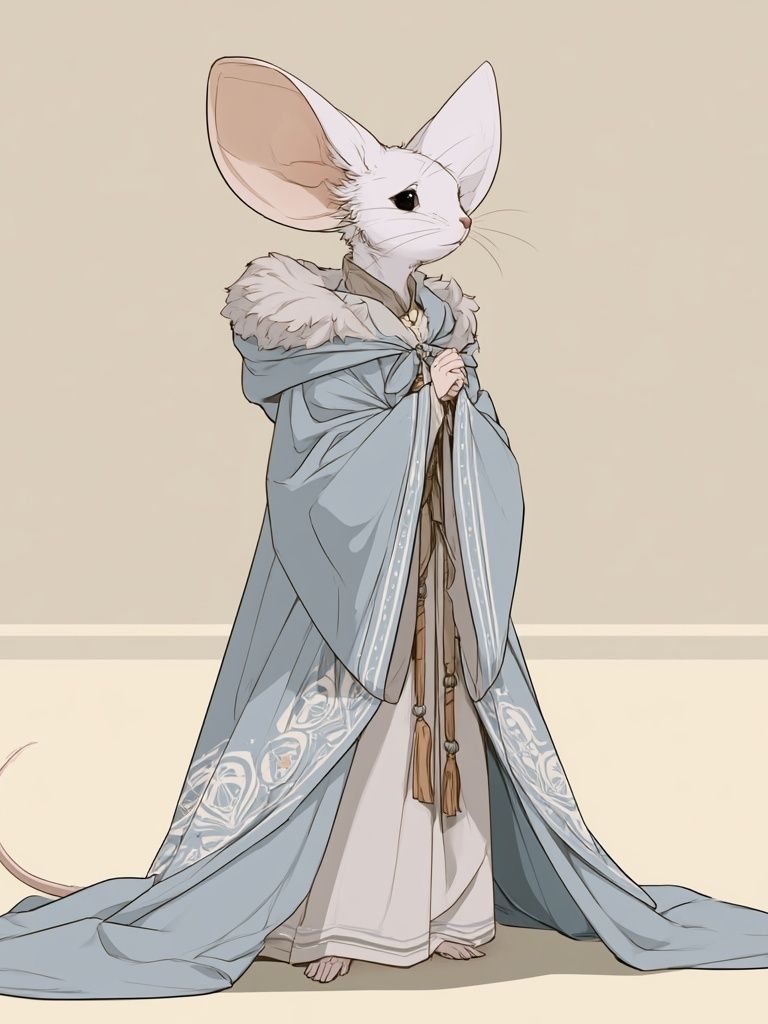 Mouse in Robes Illustration Poster. poster — illustration art
